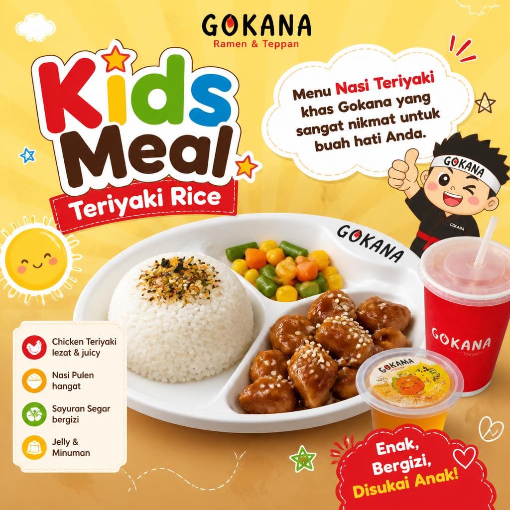 Kids Meal - Teriyaki Rice Gokana Ramen & Teppan